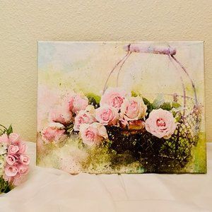 Rose Bloom Canvas Wall Decor Art